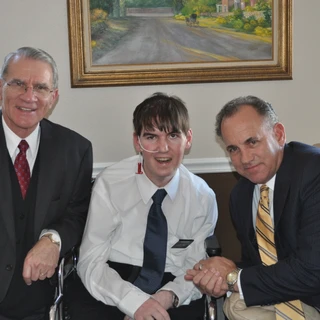 Alex, President Welch, and Elder Jensen