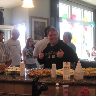 Alex at his tumor shrinking party