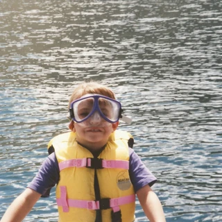 Alex wearing a snorkel mask