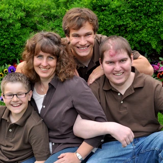 Alex, Chris, Josh, and Mom, 2009