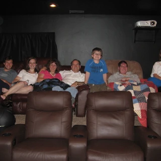 Family in the Theatre room