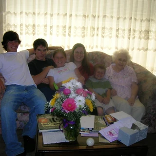 Wernli kids with Grandma Gatrell