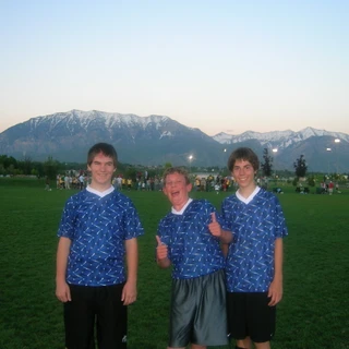Alex, Matt, and Jacob after a soccer game