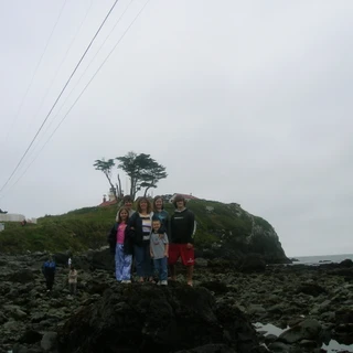 Wernli kids with mom by the ocean