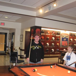 Alex and Josh playing pool