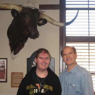 Alex and Dad by Longhorn