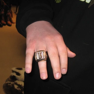 Alex Wearing National Championship ring