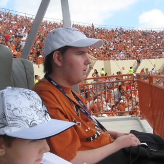 Alex and Josh watching the game