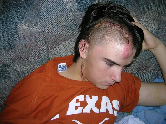 Alex in his Texas shirt