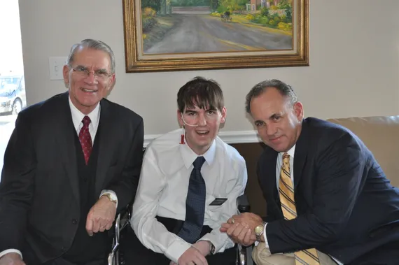 Alex, President Welch, and Elder Jensen