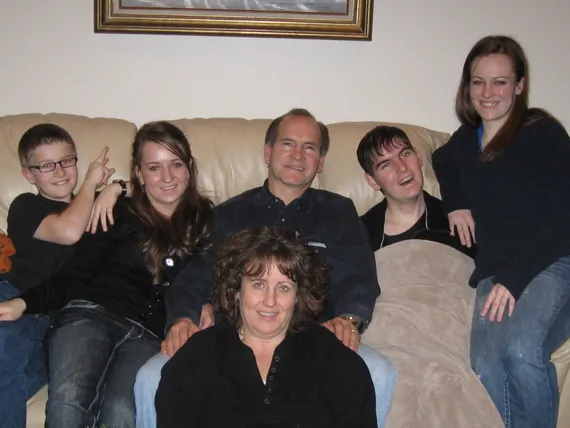 The Wernli family on the couch