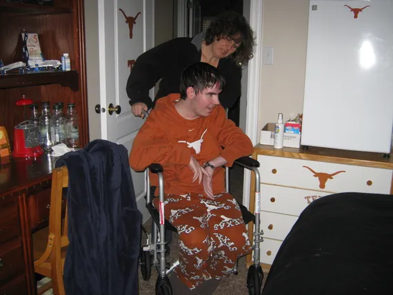 Alex seeing his Texas room