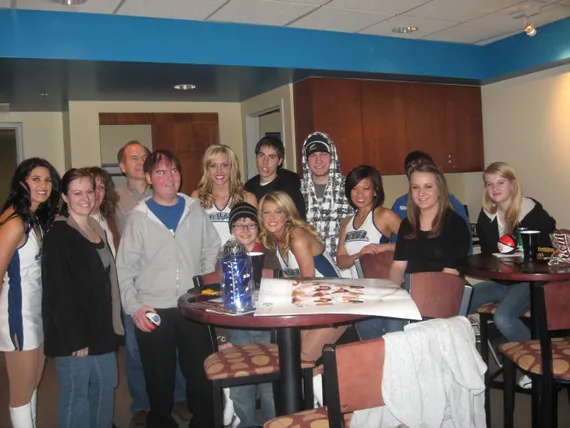 Wernli family at the Jazz game