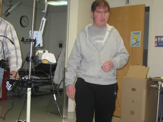 Alex at the hospital