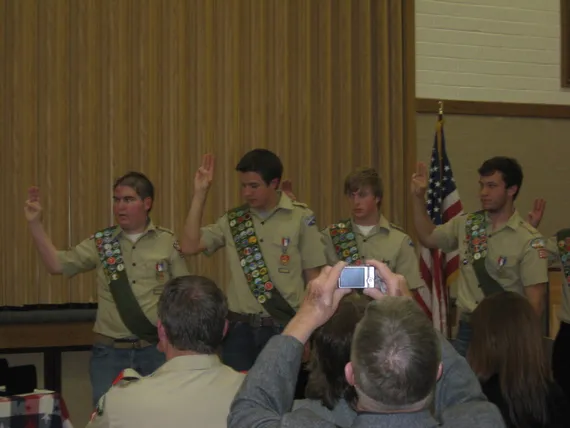 Alex at his eagle court of honor