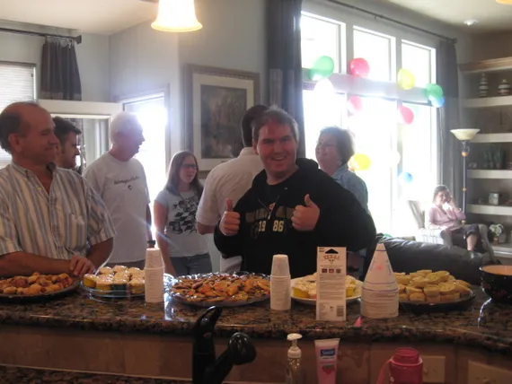 Alex at his tumor shrinking party