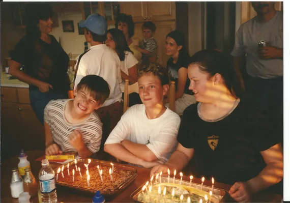 Alex with Annd and Chaz on their birthday