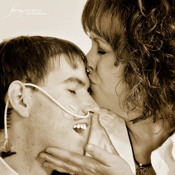 Mom kissing Alex, For My Momma, Nov 2011