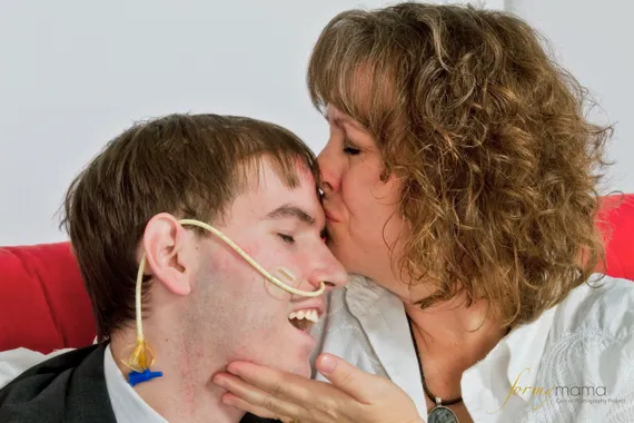 Mom kissing Alex, For My Momma, Nov 2011