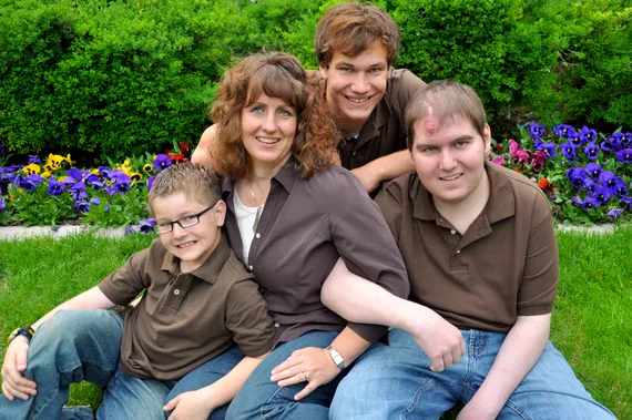 Alex, Chris, Josh, and Mom, 2009