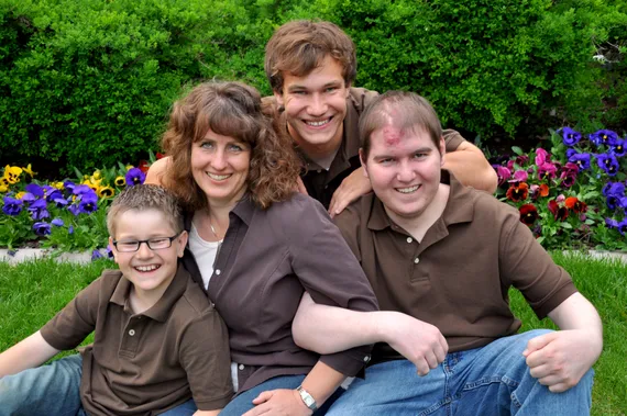 Alex, Chris, Josh, and Mom, 2009