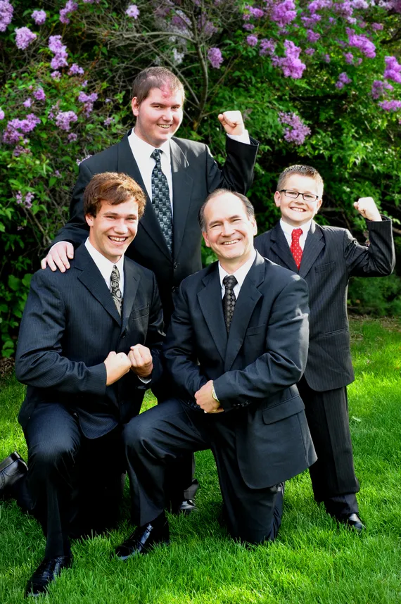 The boys flexing, 2009
