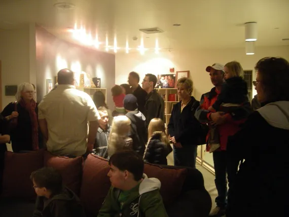 Family gathered with Alex at Make A Wish