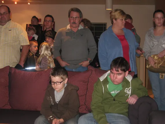 Alex and Josh sitting on the couch