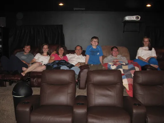 Family in the Theatre room
