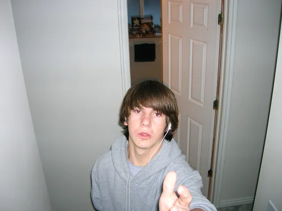 Alex listening to music