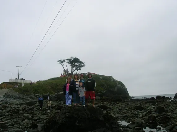 Wernli kids with mom by the ocean