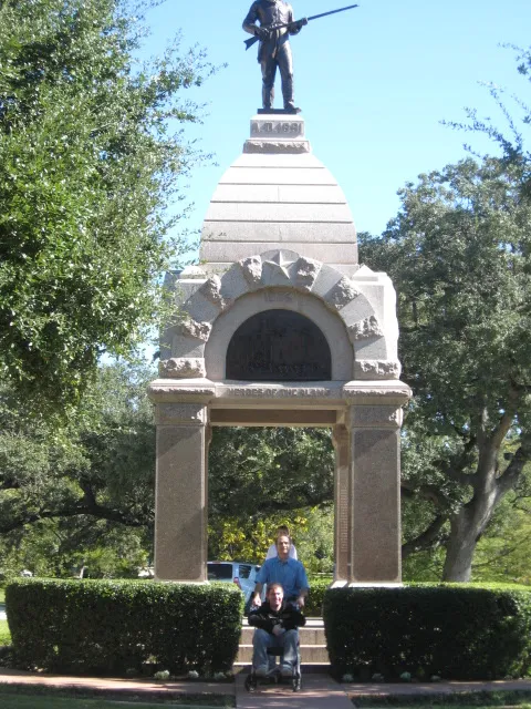 Alex and dad at the Alamo