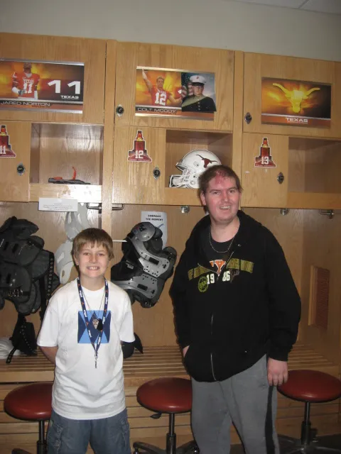 Alex and Josh in the locker room